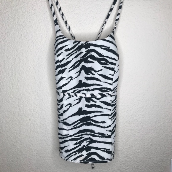 Zebra Print Open Back and Racer Back Tank - Picture 1 of 5